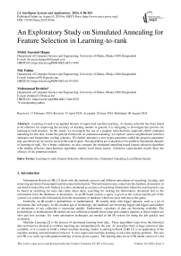 An Exploratory Study on Simulated Annealing for Feature Selection in Learning-to-rank