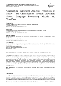 Augmenting Sentiment Analysis Prediction in Binary Text Classification through Advanced Natural Language Processing Models and Classifiers