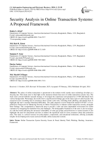 Security Analysis in Online Transaction Systems: A Proposed Framework