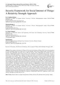 Security Framework for Social Internet of Things: A Relativity Strength Approach