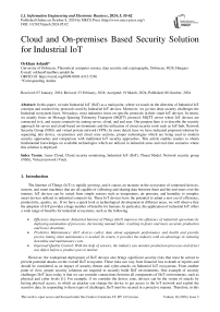 Cloud and On-premises Based Security Solution for Industrial IoT