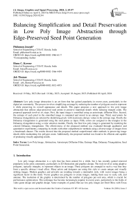 Balancing Simplification and Detail Preservation in Low Poly Image Abstraction through Edge-Preserved Seed Point Generation