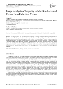 Image Analysis of Impurity in Machine-harvested Cotton Based Machine Vision