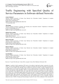 Traffic Engineering with Specified Quality of Service Parameters in Software-defined Networks