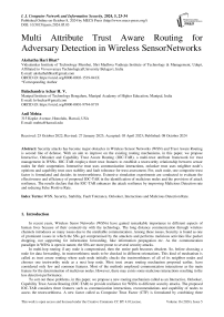 Multi Attribute Trust Aware Routing for Adversary Detection in Wireless Sensor Networks