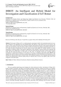 IHBOT: An Intelligent and Hybrid Model for Investigation and Classification of IoT Botnet