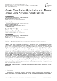 Gender Classification Optimization with Thermal Images Using Advanced Neural Networks