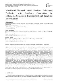 Multi-head Network based Students Behaviour Prediction with Feedback Generation for Enhancing Classroom Engagement and Teaching Effectiveness