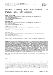 Transfer Learning with EfficientNetV2 for Diabetic Retinopathy Detection