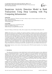 Suspicious Activity Detection Model in Bank Transactions Using Deep Learning with Fog Computing Infrastructure