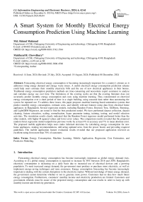 A Smart System for Monthly Electrical Energy Consumption Prediction Using Machine Learning