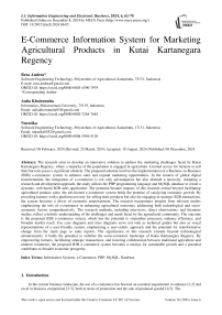 E-Commerce Information System for Marketing Agricultural Products in Kutai Kartanegara Regency