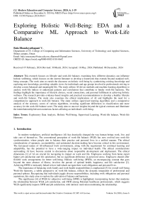 Exploring Holistic Well-Being: EDA and a Comparative ML Approach to Work-Life Balance