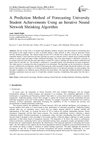 A Prediction Method of Forecasting University Student Achievements Using an Iterative Neural Network Shrinking Algorithm