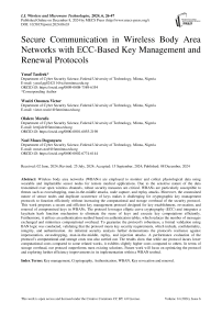 Secure Communication in Wireless Body Area Networks with ECC-Based Key Management and Renewal Protocols