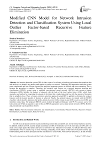 Modified CNN Model for Network Intrusion Detection and Classification System Using Local Outlier Factor-based Recursive Feature Elimination