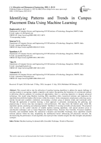 Identifying Patterns and Trends in Campus Placement Data Using Machine Learning