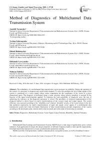 Method of Diagnostics of Multichannel Data Transmission System