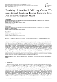 Denoising of Non-Small Cell Lung Cancer CT-scans through Fractional Fourier Transform for a Non-invasive Diagnostic Model