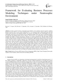 Framework for Evaluating Business Processes Modeling Techniques under Neutrosophic Environment