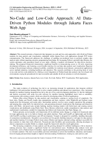 No-Code and Low-Code Approach: AI Data-Driven Python Modules through Jakarta Faces Web App