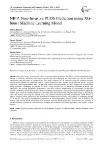 NIPP: Non-Invasive PCOS Prediction using XG-boost Machine Learning Model