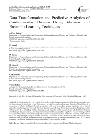 Data Transformation and Predictive Analytics of Cardiovascular Disease Using Machine and Ensemble Learning Techniques