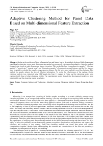 Adaptive Clustering Method for Panel Data Based on Multi-dimensional Feature Extraction