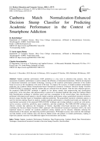 Canberra Match Normalization-Enhanced Decision Stump Classifier for Predicting Academic Performance in the Context of Smartphone Addiction