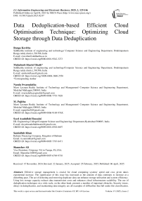 Data Deduplication-based Efficient Cloud Optimisation Technique: Optimizing Cloud Storage through Data Deduplication