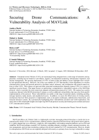 Securing Drone Communications: A Vulnerability Analysis of MAVLink