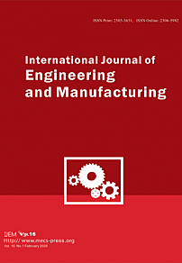 1 vol.16, 2026 - International Journal of Engineering and Manufacturing