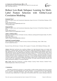 Robust Low-Rank Subspace Learning for Multi-Label Feature Selection with Global-Local Correlation Modeling