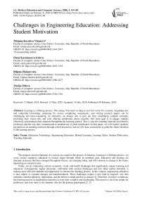 Challenges in Engineering Education: Addressing Student Motivation