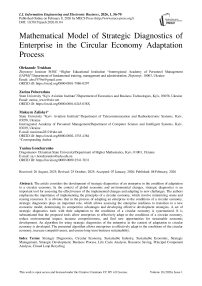 Mathematical Model of Strategic Diagnostics of Enterprise in the Circular Economy Adaptation Process