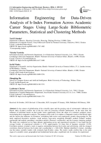 Information Engineering for Data-Driven Analysis of h-Index Formation Across Academic Career Stages Using Large-Scale Bibliometric Parameters, Statistical and Clustering Methods