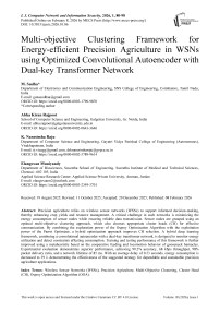 Multi-objective Clustering Framework for Energy-efficient Precision Agriculture in WSNs using Optimized Convolutional Autoencoder with Dual-key Transformer Network