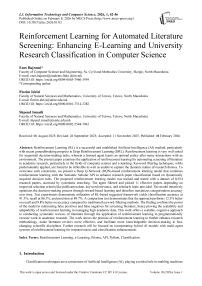 Reinforcement Learning for Automated Literature Screening: Enhancing E-Learning and University Research Classification in Computer Science