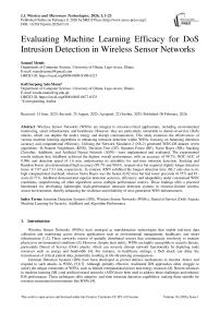 Evaluating Machine Learning Efficacy for DoS Intrusion Detection in Wireless Sensor Networks