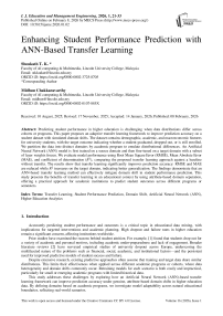 Enhancing Student Performance Prediction with ANN-Based Transfer Learning