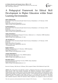 A Pedagogical Framework for Ethical Skill Development in Higher Education within Smart Learning Environments