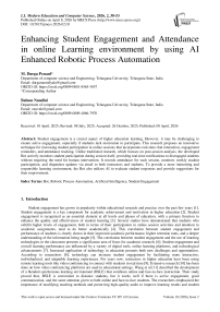 Enhancing Student Engagement and Attendance in online Learning environment by using AI Enhanced Robotic Process Automation