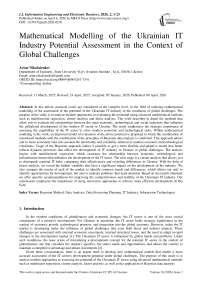 Mathematical Modelling of the Ukrainian IT Industry Potential Assessment in the Context of Global Challenges