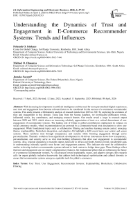 Understanding the Dynamics of Trust and Engagement in E-Commerce Recommender Systems: Trends and Influences