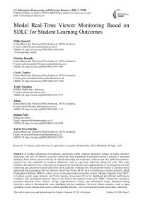 Model Real-Time Viewer Monitoring Based on SDLC for Student Learning Outcomes
