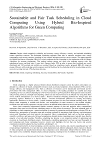 Sustainable and Fair Task Scheduling in Cloud Computing Using Hybrid Bio-Inspired Algorithms for Green Computing