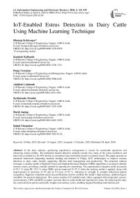 IoT-Enabled Estrus Detection in Dairy Cattle Using Machine Learning Technique