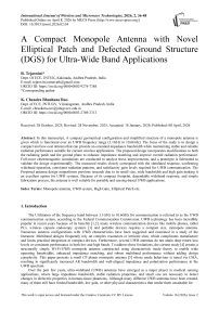 A Compact Monopole Antenna with Novel Elliptical Patch and Defected Ground Structure (DGS) for Ultra-Wide Band Applications