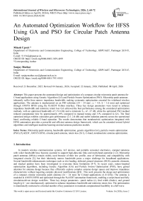 An Automated Optimization Workflow for HFSS Using GA and PSO for Circular Patch Antenna Design