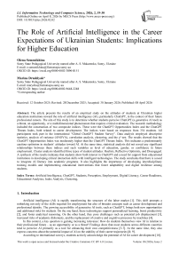 The Role of Artificial Intelligence in the Career Expectations of Ukrainian Students: Implications for Higher Education